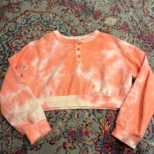 Princess Polly Peach Tie-Dye Buttoned Top